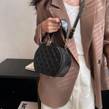 Vintage Small Round Shoulder Bag for Women