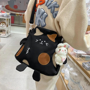 Cat Bag Women Girl Shoulder Cross Body Student BookBag