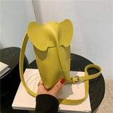 Mini Elephant Flap Women Crossbody Bag Small Animal Shoulder Bag Coins Funny Pur