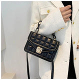 Plaid Leather Shoulder Bag Chain Crossbody Women Bolsas