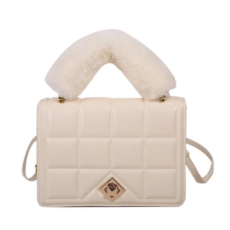 Classic Comfort Plush Ladies Handbags High Shoulder Crossbody Bags
