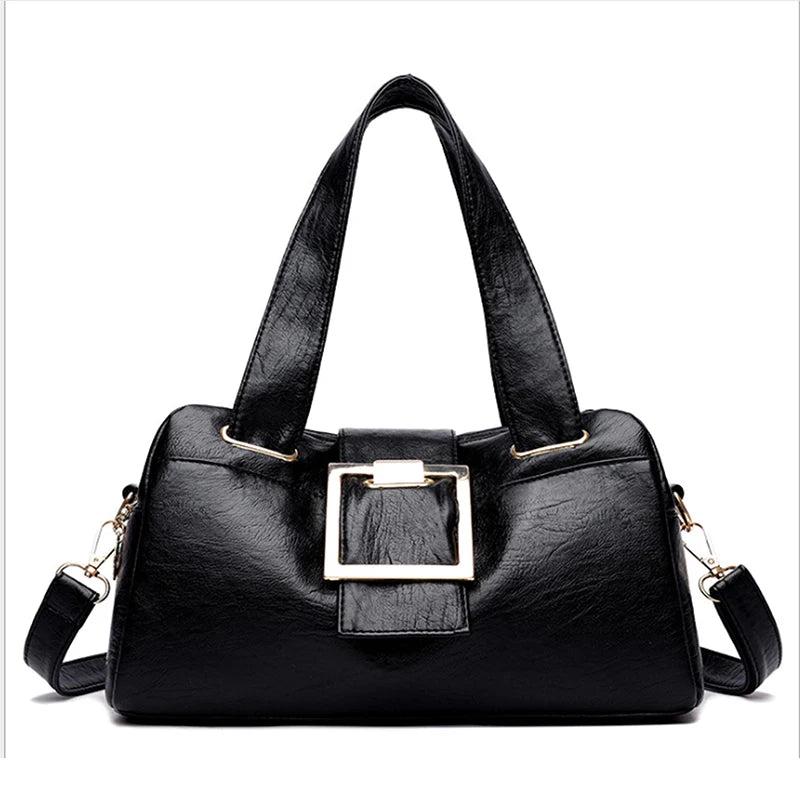 Vintage PU Leather Women Handbag Soft Crossbody Shoulder Bag