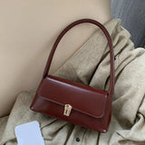Shoulder Bag Retro Casual Lady Underarm Handbag Solid Female Bag