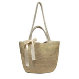 Rattan Woven Women Handbag Large Capacity Tote Bag KL1087