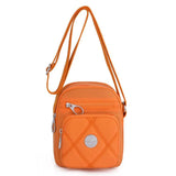 Plaid Crossbody Bag Nylon Shoulder Cell Phone Pouch Zipper Flap