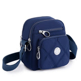 Plaid Crossbody Bag Nylon Shoulder Cell Phone Pouch Zipper Flap