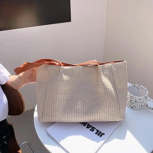 Straw Totes Bags For Women Summer Shoulder Bags Lady Purses Handbags