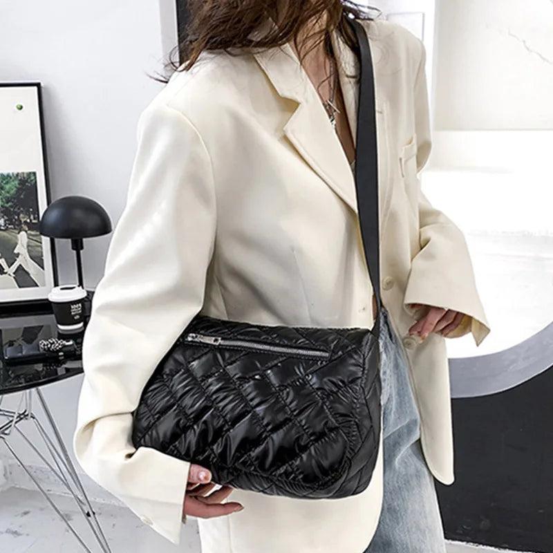 Winter Shoulder Bag Space Pad Nylon Crossbody