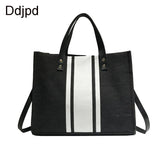 Canvas Ladies Shoulder Bag Casual Tote Large Capacity Travel Shopping