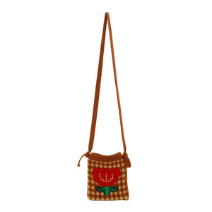 Knitted Flowers Cell Phone Bag Japan Korea Mini Wool Bag