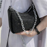 Bright Diamond Underarm Bag For Women Chains Shoulder Messenger Bag