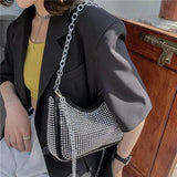 Bright Diamond Underarm Bag For Women Chains Shoulder Messenger Bag