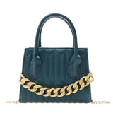 Metal Chain Shoulder Bag Crossbody Pack Solid Tote Bags