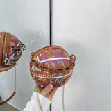 Women's Basketball Bag One Shoulder Messenger Chain Bag