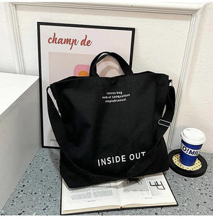 Corduroy Shoulder Bag Vintage Shopping Student Bags Zipper Casual Bag