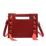 Women Drawstring Crossbody Bag High Capacity Square Bag