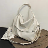 High Women's Shoulder Bags Large Capacity Crossbody PU Leather Pack