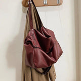 High Women's Shoulder Bags Large Capacity Crossbody PU Leather Pack
