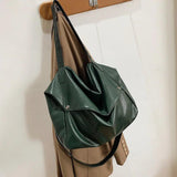 High Women's Shoulder Bags Large Capacity Crossbody PU Leather Pack