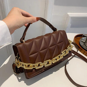 Quilted Woman Bag Chain Shoulder Purses