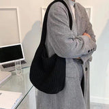 Winter Knitting Tote Bag for Women, Large Shopper Handbag