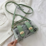 2021Summer Women's Transparent Square Sling Bag PVC Shoulder Bag