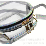 Transparent Laser Messenger Bag PVC Jelly Crossbody Lipstick Bag for Women