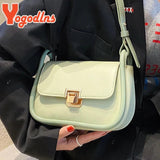 Contrast Crossbody Shoulder Bag Women Square Flap Underarm Handbag