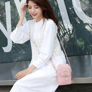 Women's Woven Small Square Messenger Bag