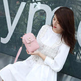 Women's Woven Small Square Messenger Bag