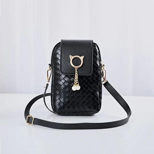 Women's Woven Small Square Messenger Bag