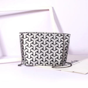 Geometric Messenger Crossbody Bag for Women Shoulder Chain Clutch Evening Bag