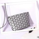 Geometric Messenger Crossbody Bag for Women Shoulder Chain Clutch Evening Bag