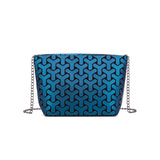 Geometric Messenger Crossbody Bag for Women Shoulder Chain Clutch Evening Bag
