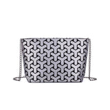 Geometric Messenger Crossbody Bag for Women Shoulder Chain Clutch Evening Bag