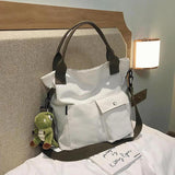 Canvas Ladies Handbag Shoulder Bag Version Buckle Ladies Crossbody Bag