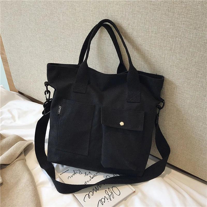 Canvas Ladies Handbag Shoulder Bag Version Buckle Ladies Crossbody Bag