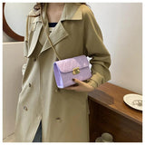 Soft Leather Chain Shoulder Bag Crossbody Lattice Bag