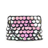 Sequined Clutch Purse Beaded Chains Shoulder Bag
