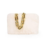 Faux Fur Mini Clutch Chain Shoulder Bag Winter Handbag Women