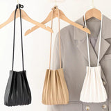 Pleated Leather Women's Crossbody Bag Small Phone Clutch Mini Messenger Handbag