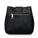 Retro Women Crossbody Bag Soft PU Leather Hasp Shoulder Bag Vintage Small Bag