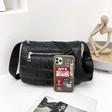 Warm Nylon Cotton Shoulder Bag for Winter