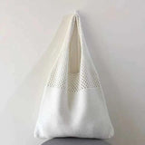 Women Casual Knitted Woolen Shoulder Bags Tote Plush Summer Shopper Bag
