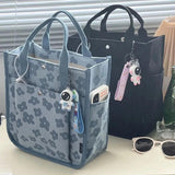 Thickened Student Lunch Box Shoulder Bag Casual Tote Canvas Handbag