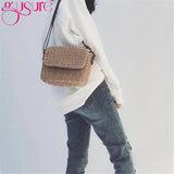 Summer Women Shoulder Bag Straw Woven Bags Flap Crossbody Bags