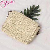 Summer Women Shoulder Bag Straw Woven Bags Flap Crossbody Bags