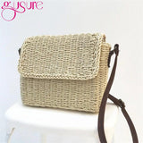 Summer Women Shoulder Bag Straw Woven Bags Flap Crossbody Bags