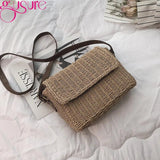Summer Women Shoulder Bag Straw Woven Bags Flap Crossbody Bags