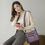 Flower Leather Handbag Shoulder Messenger Bag